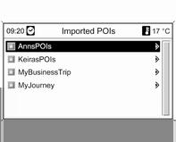 Sistemul de navigaţie 73 Exemple: F:\myPOIs\AnnsPOIs sau F:\myPOIs\MyJourney, unde F:\ este directorul rădăcină al unităţii USB.