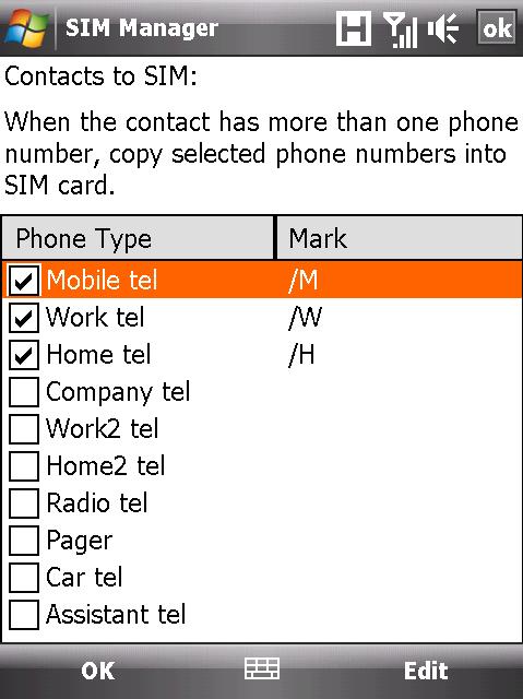 Programe 205 Pentru a copia persoanele de contact de pe cartela SIM pe dispozitiv Dacă aţi salvat datele persoanelor de contact pe cartela SIM, le puteţi copia în secţiunea Persoane de contact a