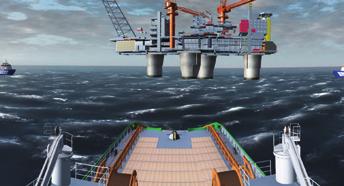 The NAUTIS Offshore Module allows manoeuvring with Offshore Support Vessels and Platform Supply Vessels in proximity to oil platforms and other offshore objects.