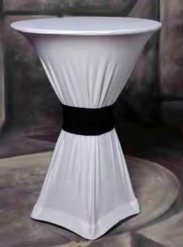 burgundy Cocktail Table Linens Black or White