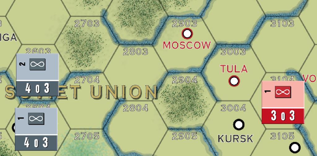 2WW: The War in Europe 5.1.4. A unit s ZOC never extends into hexes it cannot enter. Friendly units always ignore ZOCs of neutral and friendly units.