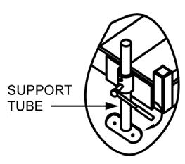 E) INSTALL BASE FEET AND ADJUST HEIGHT: i) Slip the base foot under each support tube (FIG. 11).