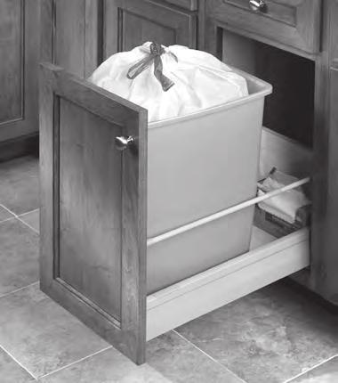 Cabinet Accessories (continued) 10 Pull-Out Bottom Mount Trash Can Units Units are preassembled and include trash cans, installation instructions and hardware.