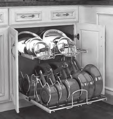 10 Cabinet Accessories (continued) Two-tier Cookware Organizers Units are designed to be installed inside 15" or 24" wide base cabinets.