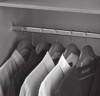 Wardrobe Tube Supports are required for wall to wall, between closet panels or inside cabinet installation applications.
