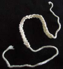 loop, crocheted in the beginning, and