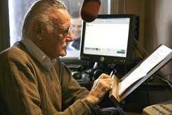 FREE AUDIO COMIC BOOK Famous comic book creator, Stan Lee, is seen above recording for RFB&D.