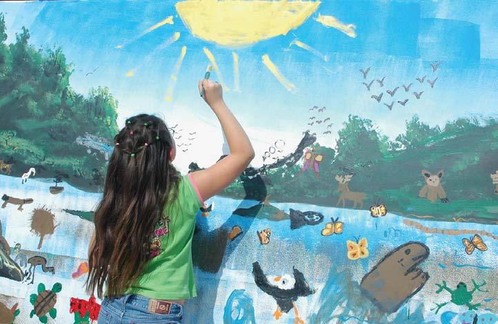 Using this knowledge, the students will create their own art mural reflecting their ideas about environmental issues that concern them.