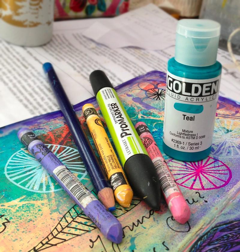Supplies used this week: Graphite Pencil For image transfer: gel medium or hand gel + either printer paper or transparency film If you're doing the wax stuff: bees wax and/or wax crayons + quilting
