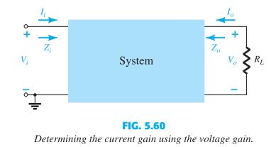 Determining the Current gain For each transistor configuration, the current gain can be