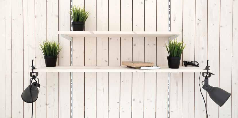 Shelves are stocked in 600, 900 & 1200 wide x 150, 200, 250 & 300 deep and are available in white.