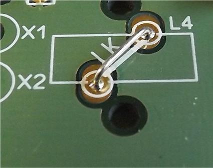 the circuit board, in the same manner as you did with the resistors,