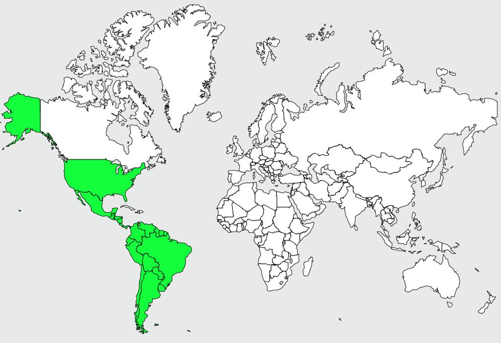 3. Ruddy ground dove geographic distribution, by country.