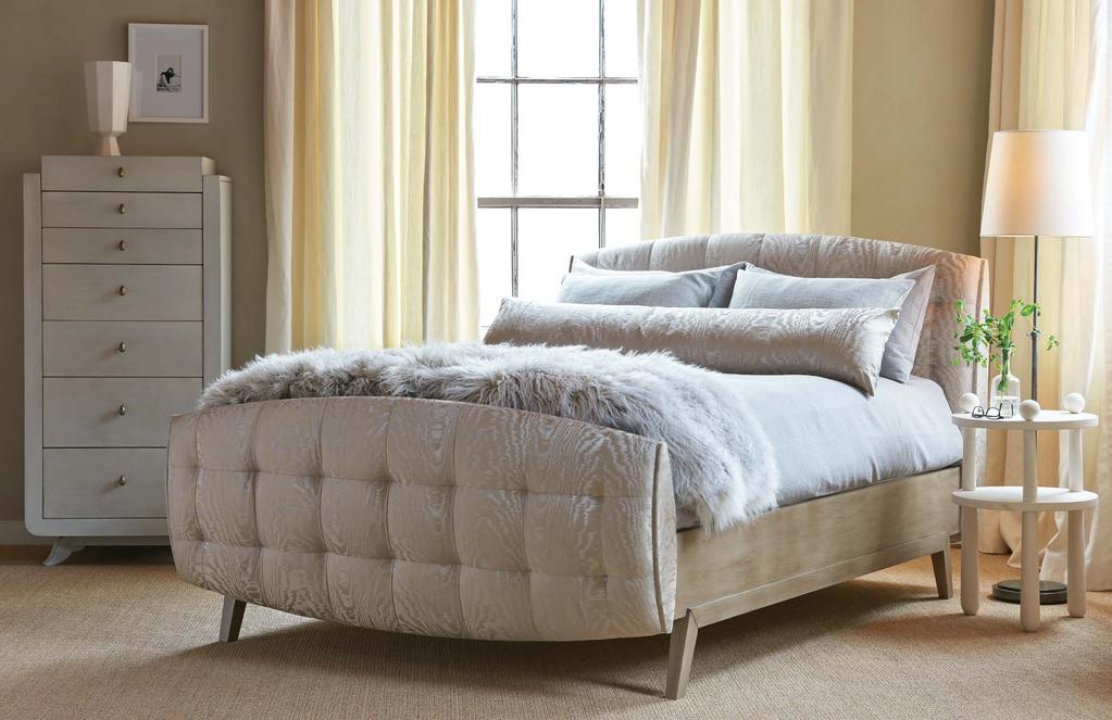 8568-10 Dove Tall Chest, 8562-10 Hope King Bed with Optional Biscuit Tufting, 8686-10