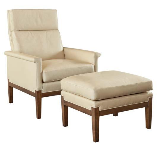 8502-24 Lake Lounge Chair w39 d39 h35 (in: w22 d22½ h15) seat: h20 arm: