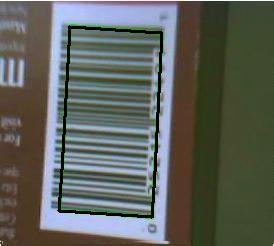 From that image, the blob which corresponds to barcode area is selected using following formula [1]. Finally the barcode can be localized as shown in the figure 2. Figure 2: Barcode Localization 3.