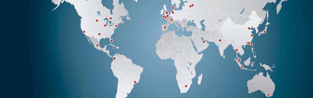 Production facilities and offices Represented on six continents -
