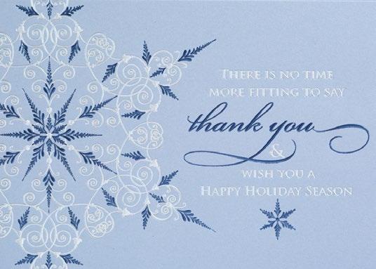 Business Thank You Snowflake Card No.