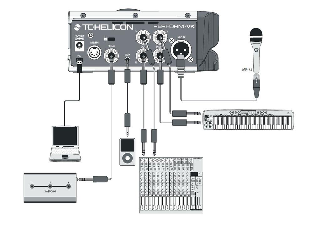 4 PERFORM-VK User Manual Introduction Thank you for purchasing PERFORM-VK! Your new mic stand-mounted vocal processor opens up a world of new performance opportunities.