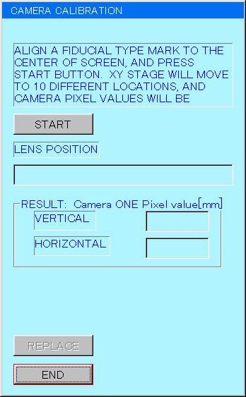 34 Desktop Toolbar Utility b. Calibration I. Camera Figure of Camera Calibration: Measures camera pixel corresponding to how much area vertically and horizontally. - to get stable measurement result.