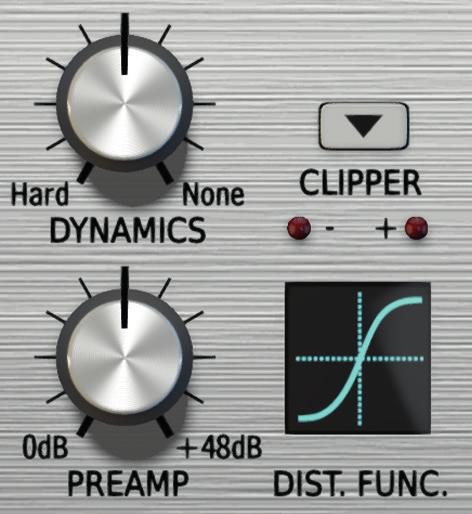 distortion is caused by the circuit clipping the top and bottom from the audio waveform.
