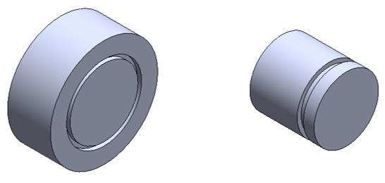 The groove in which the O-Ring sits is called the gland and is shown in Figure 19. Appendix E and F show tables for gland sizes for different O-rings.