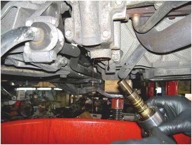 At this time, inspect the Rear Main seal for sings of leaks.