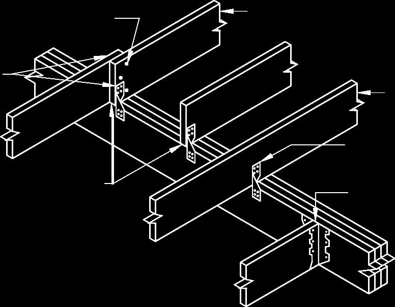 (3)10d nails at joist-overlap overlapped joists bearing at inside s mechanical connector or hurricane clip each side of joist-overlap overhanging or multispan continuous joists mechanical connector