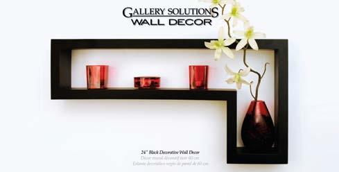 » Gallery Solutions Wall Decor L - Ledge Material MDF Colour black W x H x