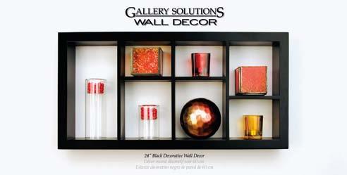 » Gallery Solutions Wall Decor 3-D Display Case Material MDF Colour black W