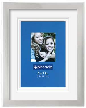 » Pinnacle Table Top Frames Frame with double mat Colour Opening shiny silver 18 x 22 cm