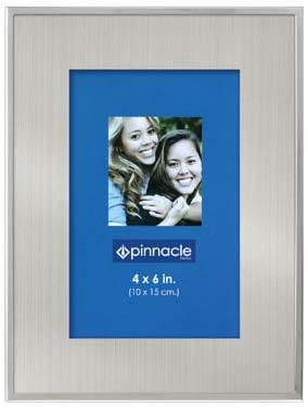 » Pinnacle Table Top Frames Frame with silver outer edge Colour brushed pewter 10 x 15 cm 13 x