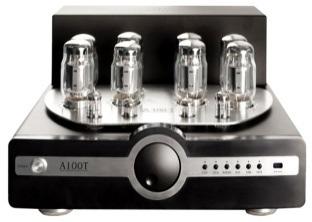 ACTION INTEGRATED AMPLIFIERS A40Virtus Hi Performance Tube stereo amplifier 40W push-pull of KT66 pentode configuration. "All tubes technology". Remote control and USB input. Black 5.