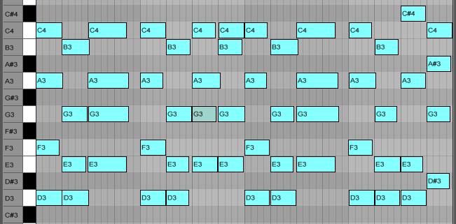 Page 20 of 52 Let's now duplicate the progression and make a few changes to the last two chords: On Time 15 we force the chord to be a Major.