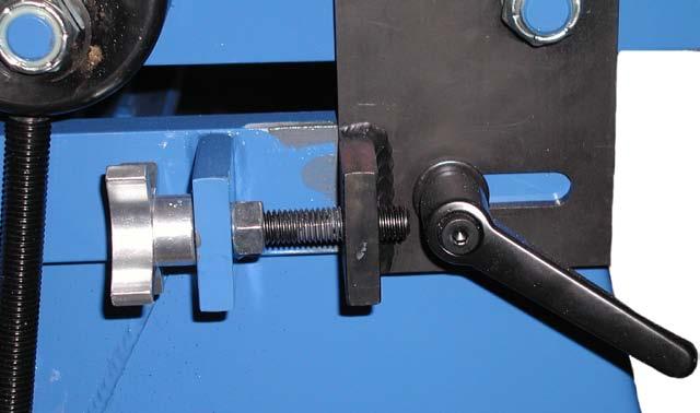 Step 2: Allowing for Metal Thickness The clamp assembly must be adjusted to allow for clearance according to the thickness of the material being worked.