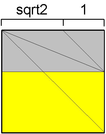 Alternatively the point to which the corner must be folded can be constructed using one of
