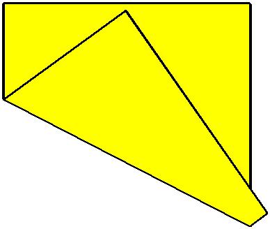 Irregular Pentagons Folding one corner of a square or an oblong inwards so that the crease forms between two adjoining