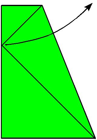 Folding an edge onto an adjacent edge bisects the angle between them.