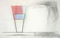 29, 1967 graphite, colored pencil and fixative on paper 14 x 22 inches 16 x 24