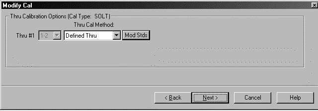 5. Having selected Modify Cal allows you to change the Cal Type.