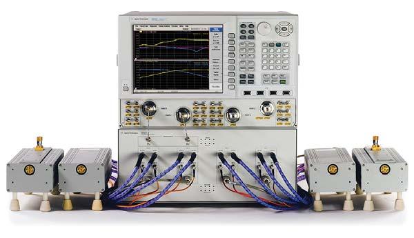 Two- and four-port banded solutions The N5262A millimeter-wave test-set controller connects four millimeter-wave test modules to the PNA.
