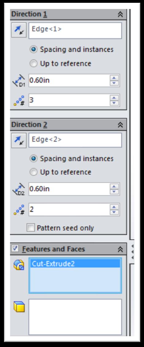 Now, use the feature creation panel to define the
