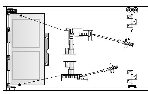 Adjust the door orientation to maintain an even gap between the door panel and the frame jamb.