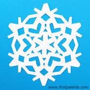 Carefully unfold the paper to reveal your paper snowflake.