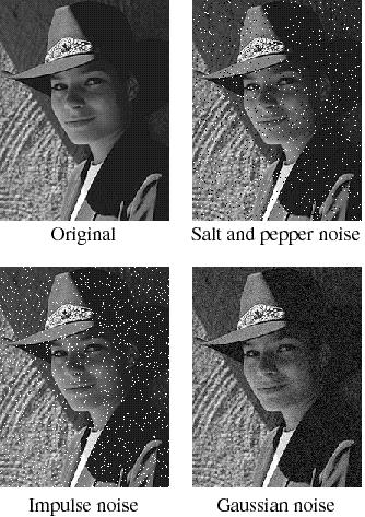 Denoising and Nonlinear Image Filtering Salt and pepper noise: contains random occurrences of black and white pixels Impulse noise: