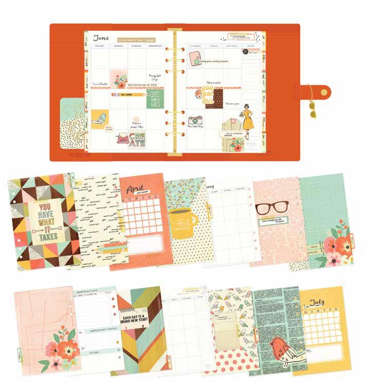bright idea A la carte monthly inserts are perfect for customizing your own planner with these fun unique designs.