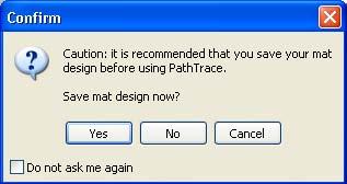 Click "Do not ask me again" checkbox to not be prompted in the future to save the