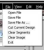 PathTrace Menu Bar File View Open File: Opens a saved file. This includes Path Files, VCD, WCA, and some DXF files. Save File: Save the file.