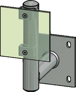 Wall Mount with One-Hole Brackets Hot-Dip Galvanized IMWS09GCNCC0012 Carbon Steel