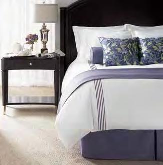 bed linens - sheeting 77323 - WARWICK 400 THREAD COUNT COTTON SATEEN Made with long staple Pima cotton yarns Over-cut to fit after laundering Duvet Covers have knife edge with 15" flap opening at